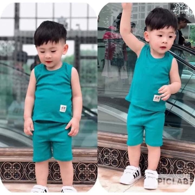 Bộ sát nách cotton cho bé 6-18kg ( màu ngẫu nhiên theo giới tính)