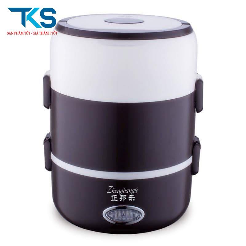 Hộp cơm 3 tầng cắm điện inox 304 vừa nấu cơm vừa hâm nóng siêu tốc đa năng loại xịn