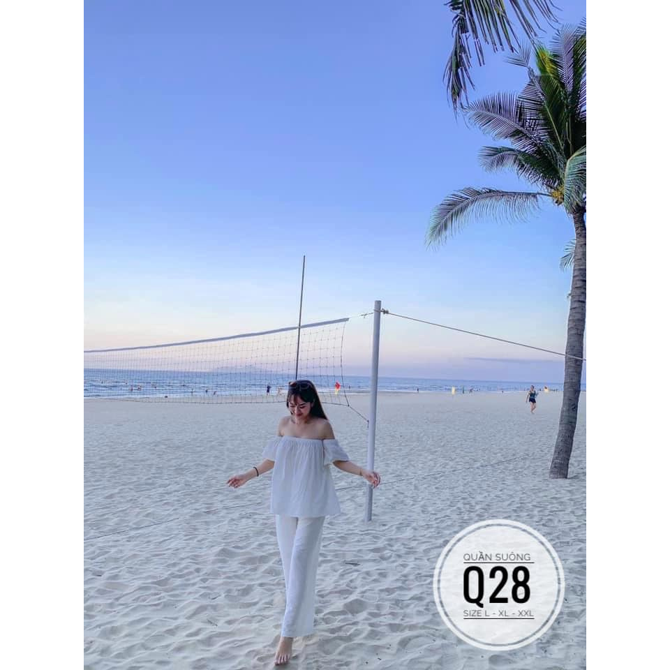 BIGSIZE Quần suông Q28 Chất liệu: vải linen Màu sắc: trắng - đen - nude - bò