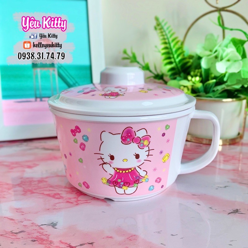 TÔ DĨA MUỖNG HELLO KITTY