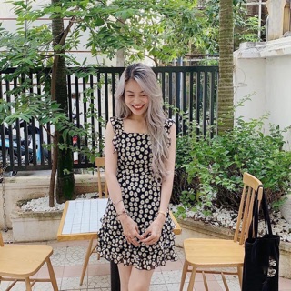 Đầm hoa cúc cánh tiên cột nơ lưng🌼🌼🌼
