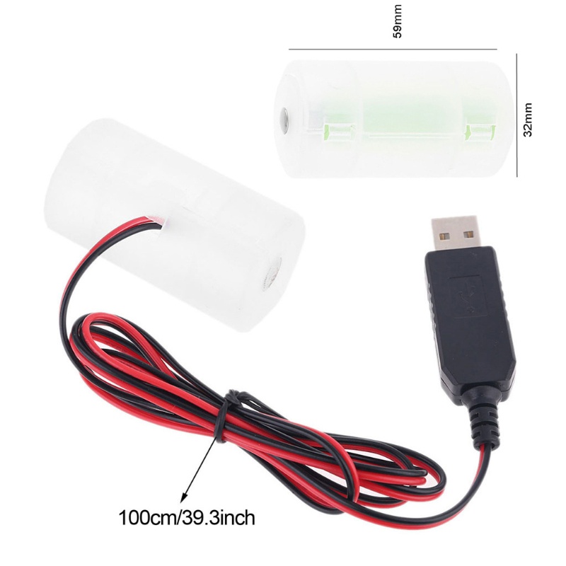 Bộ Chuyển Đổi Nguồn Điện USB 1.5V 3V 4.5V 6V LR20 D Với Phích Cắm US Thay Thế 1 Sang 4 Cái 1.5V LR20 D Cell