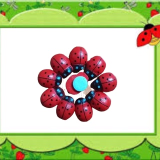 01 con bọ rùa cánh cam- phụ kiện trang trí tiểu cảnh, cây cảnh để bàn, sen đá, xương rồng