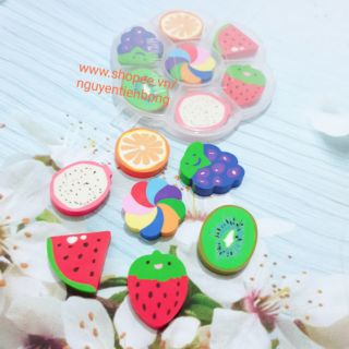 7 viên tẩy bút chì hoa quả
