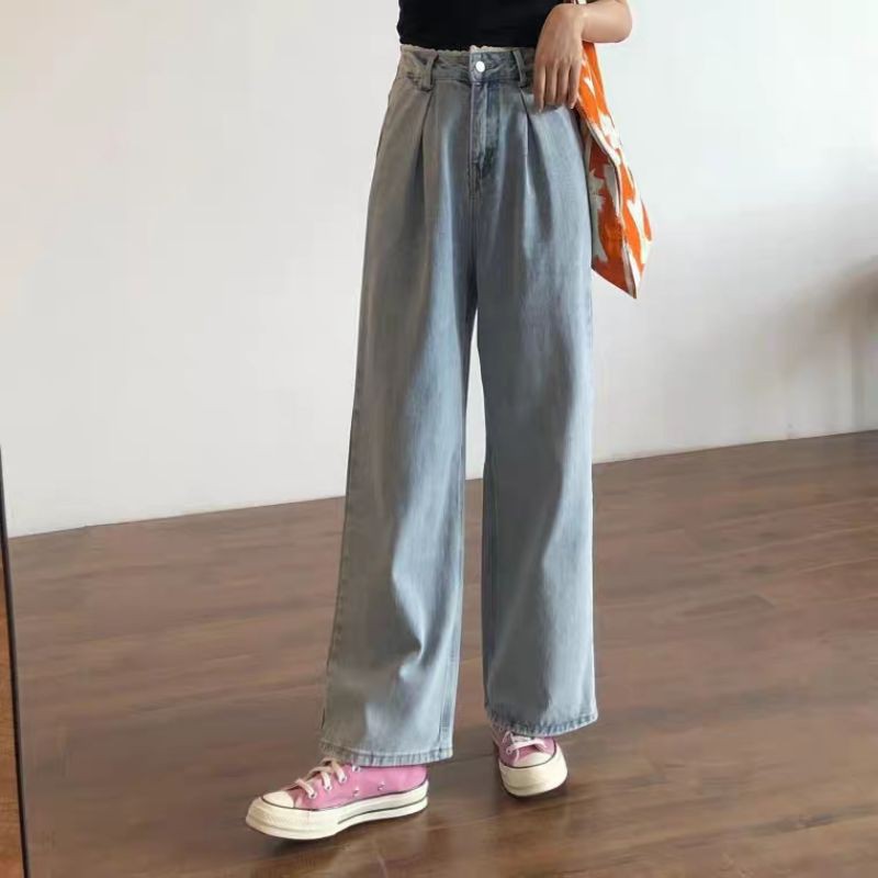 Quần Jeans Ống Suông Phối Ren Cạp ( Ảnh Thật Ở Cuối )
