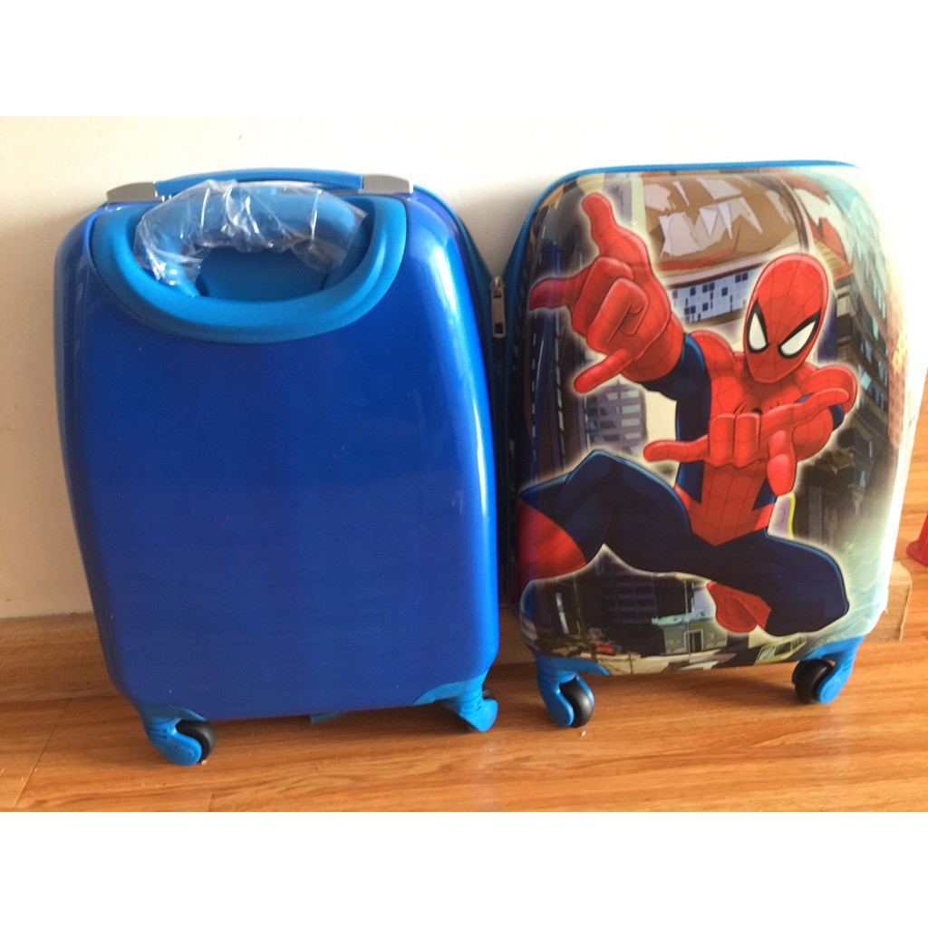 Vali kéo trẻ em - Vali người nhện Spiderman size 18 (in 2 mặt & 1 mặt)