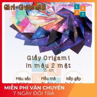 [MẪU MỚI 2020] - Giấy origami vuông 15 Cm nhiều mẫu lựa chọn - Giấy gấp hạc 2 mặt