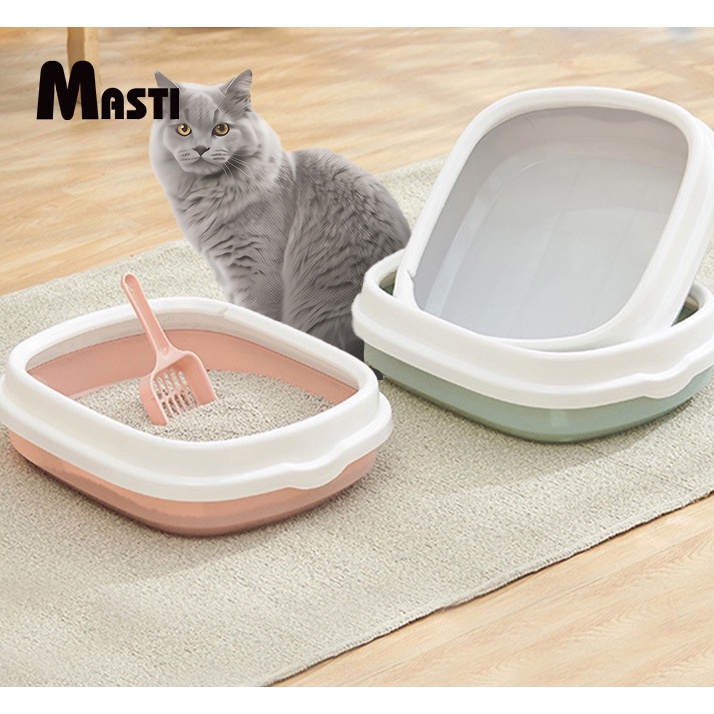 Hộp đựng cát cho mèo MASTI LI0358 kích thước lớn hở một nửa