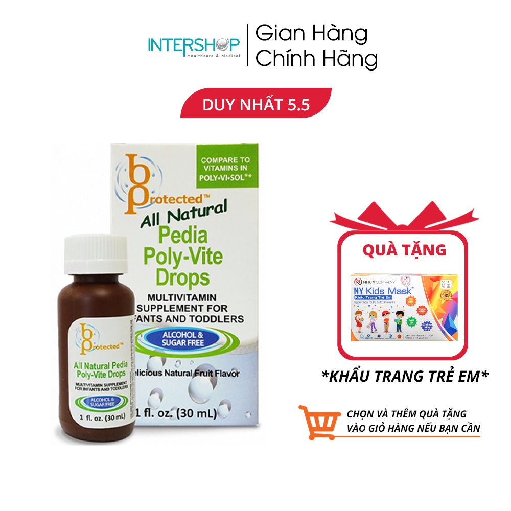 Vitamin Tổng Hợp Cho Bé Pedia Poly Vite Drops - Kích Thích Trẻ Ăn Ngon, Tăng Sức Đề Kháng &amp; Sức Khỏe Tổng Thể