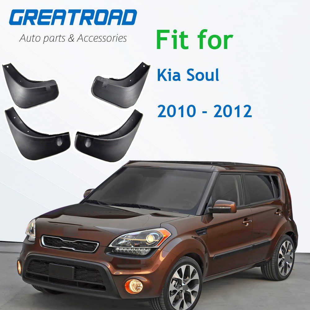 4pcs for Kia Soul 2010 2011 2012 Car Mud Flaps Front Rear Fender Flares Splash Guards Auto Mudflaps Mudguards