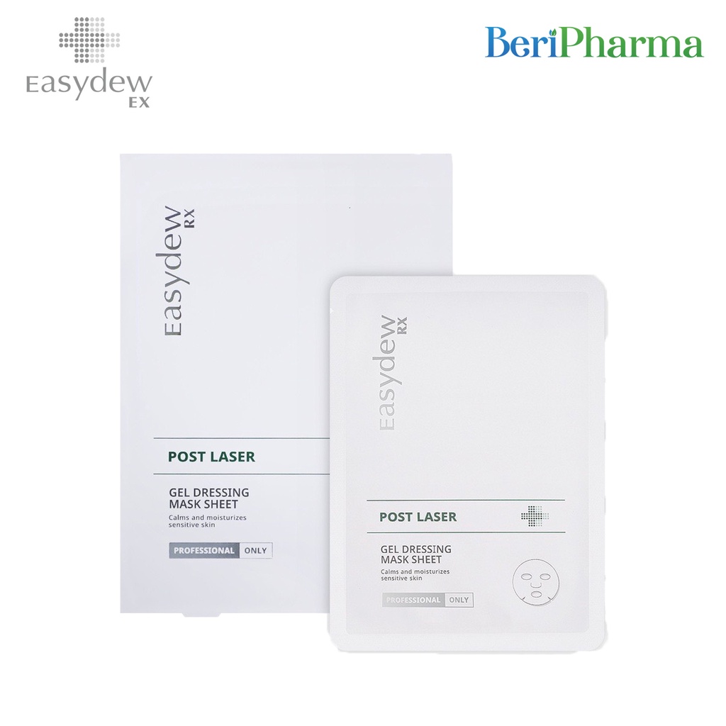 Easydew RX Mặt Nạ Phục Hồi Da Sau Laser Post Laser Gel Dessing Mask Sheet 38ml Hộp/ 5 Miếng.