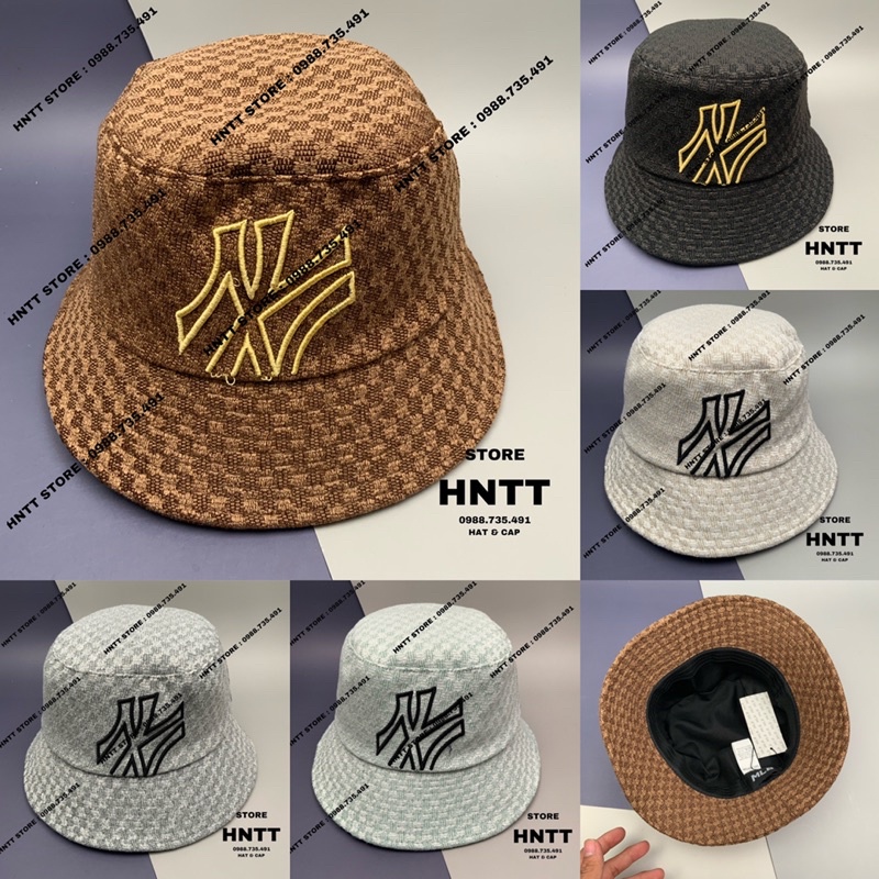 Mũ Bucket Cụp Dệt Thêu NY chữ TO Thời Trang Unisex ML B Nam Nũ
