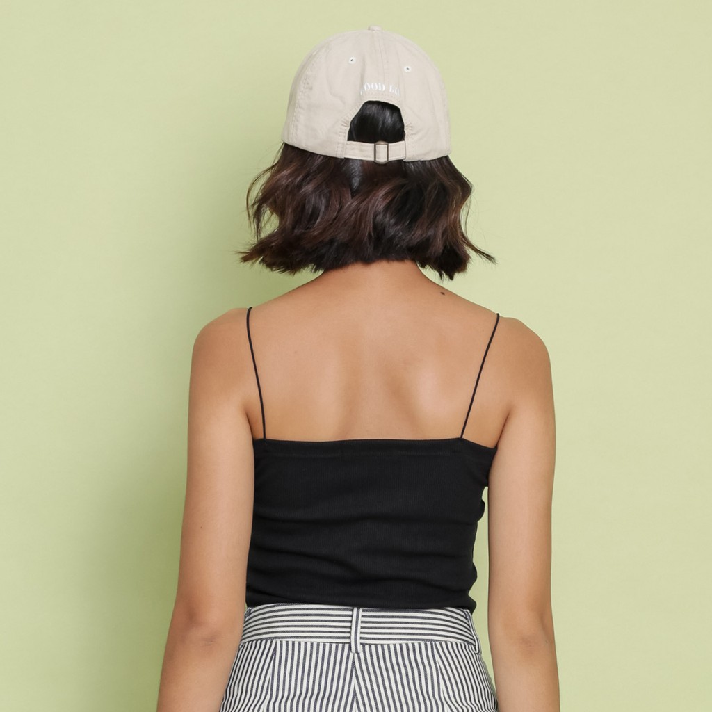 Áo 2 dây nữ croptop thời trang GAGO nellie crop black màu đen GA2792