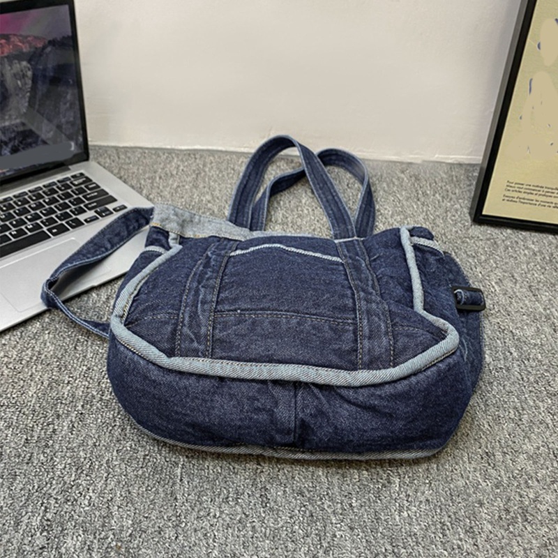 Túi Xách Denim Cỡ Lớn Thời Trang Retro Cho Nữ