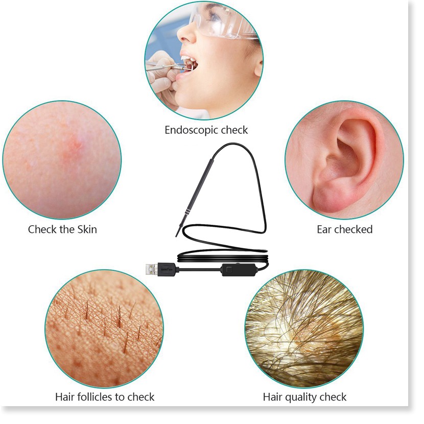 Dụng Cụ Ngoáy Tai Cho Bé ✔️Chính Hãng✔️ 3 trong 1 có đèn LED, Nội Soi Tai Mũi Họng, Có Kết Nối Với Điện Thoại, Máy Tính