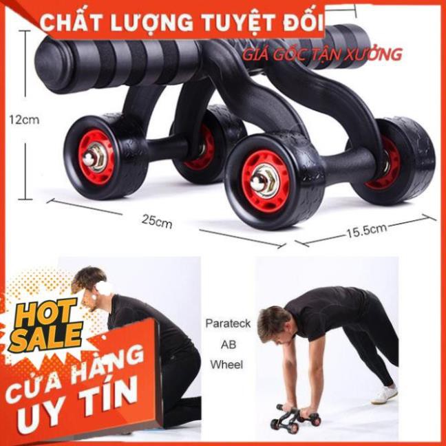 Con Lăn Tập Bụng 4 Bánh Hàng Cao Cấp Siêu Chắc Chắn Tặng Kèm Thảm Kê Đầu Gối