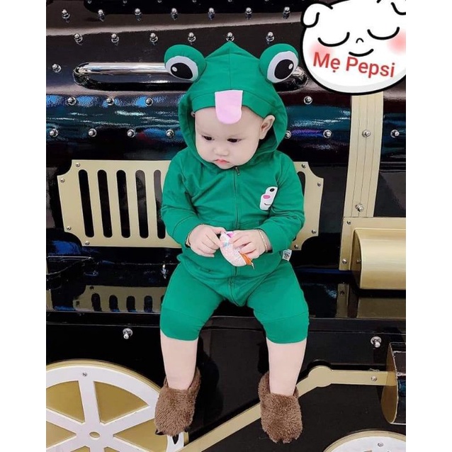 Body thú cưng hổ, panda, ếch xanh, ếch cam size 8-12kg cho bé