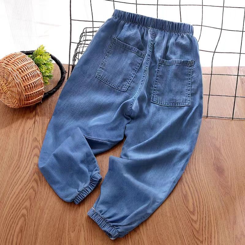 Quần Jean Dài Dáng Rộng Chống Muỗi Thời Trang Xuân Hè Cho Bé Trai