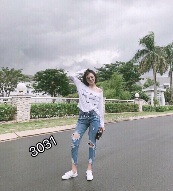 🍭[Tặng Dép Bông] Quần Jeans 3031 Rách Trước Sau | BigBuy360 - bigbuy360.vn