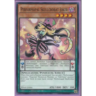 Lá bài thẻ bài Yugioh SDMP -EN006 Performapal Skullcrobat Joker