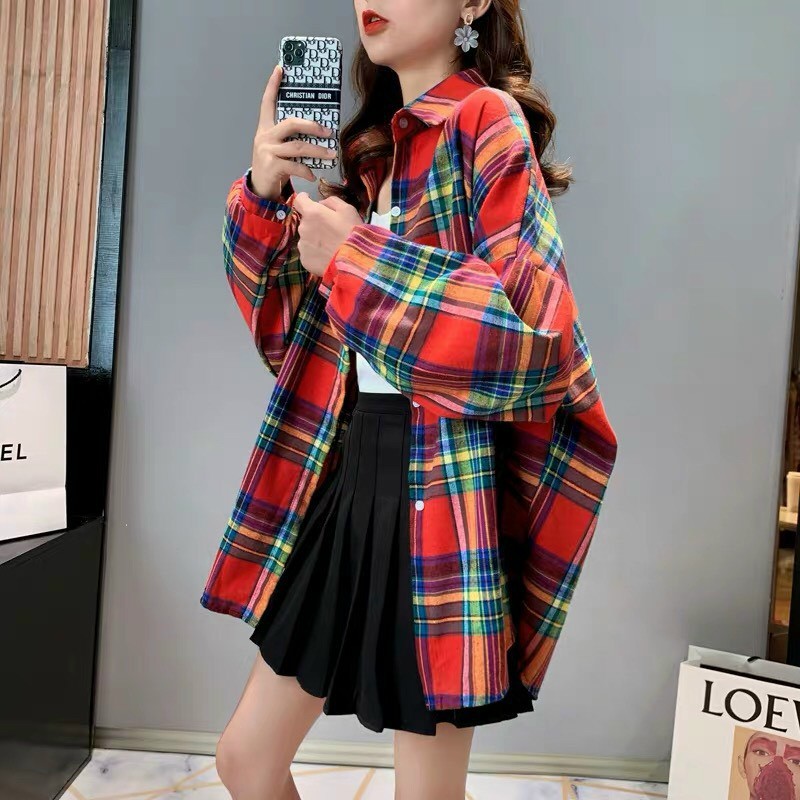 Áo Sơ Mi Kẻ Caro Mẫu Mới Cực Vintage