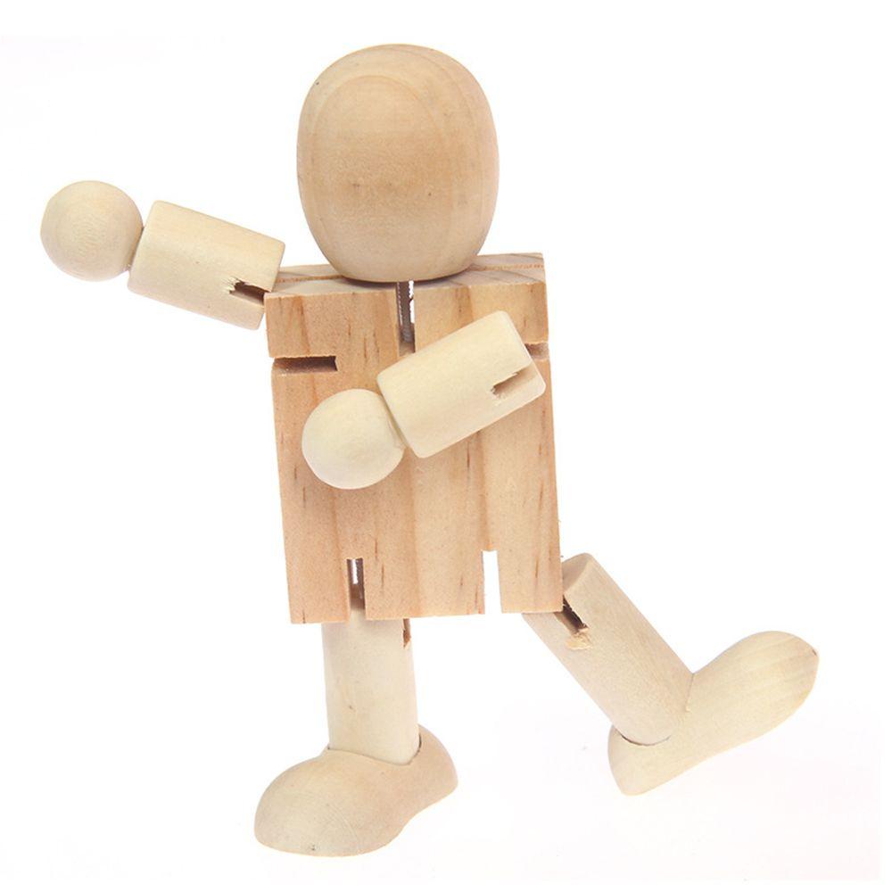 YOLA Bộ 2 Con Rối Gỗ Hình Hoạt Hình Trang Trí Nhà Cửa