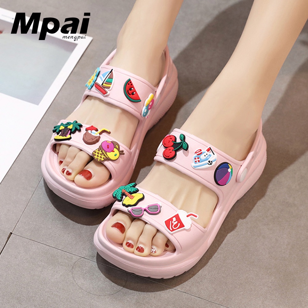 Dép sandal đế dày 6cm tăng chiều cao thời trang cho nữ dép sandal nữ dép gót sandal nữ 7799-1