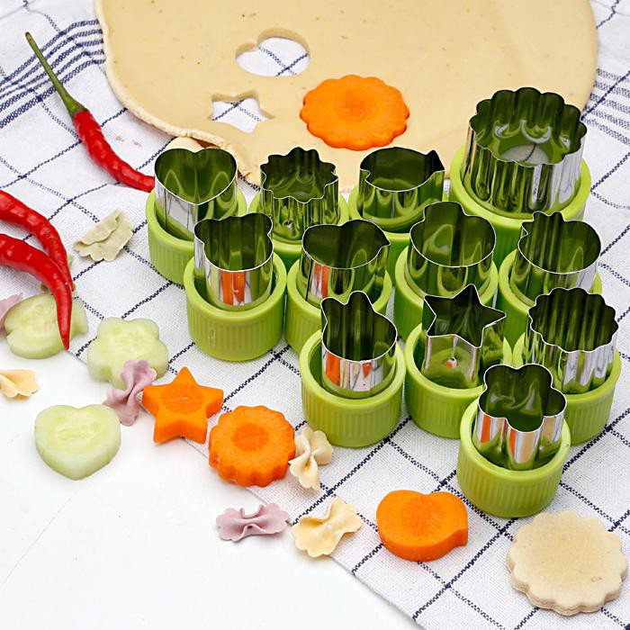 Bộ 8 khuôn cắt bánh hình rau củ