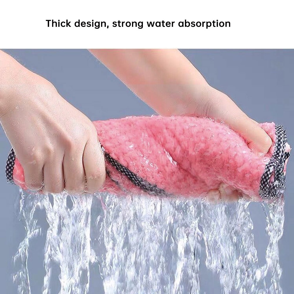 Khăn Lau Chén Đĩa Bằng Lông Cừu Dày Thấm Hút Nước Đa Màu Sắc Cho Nhà Bếp/Phòng Tắm