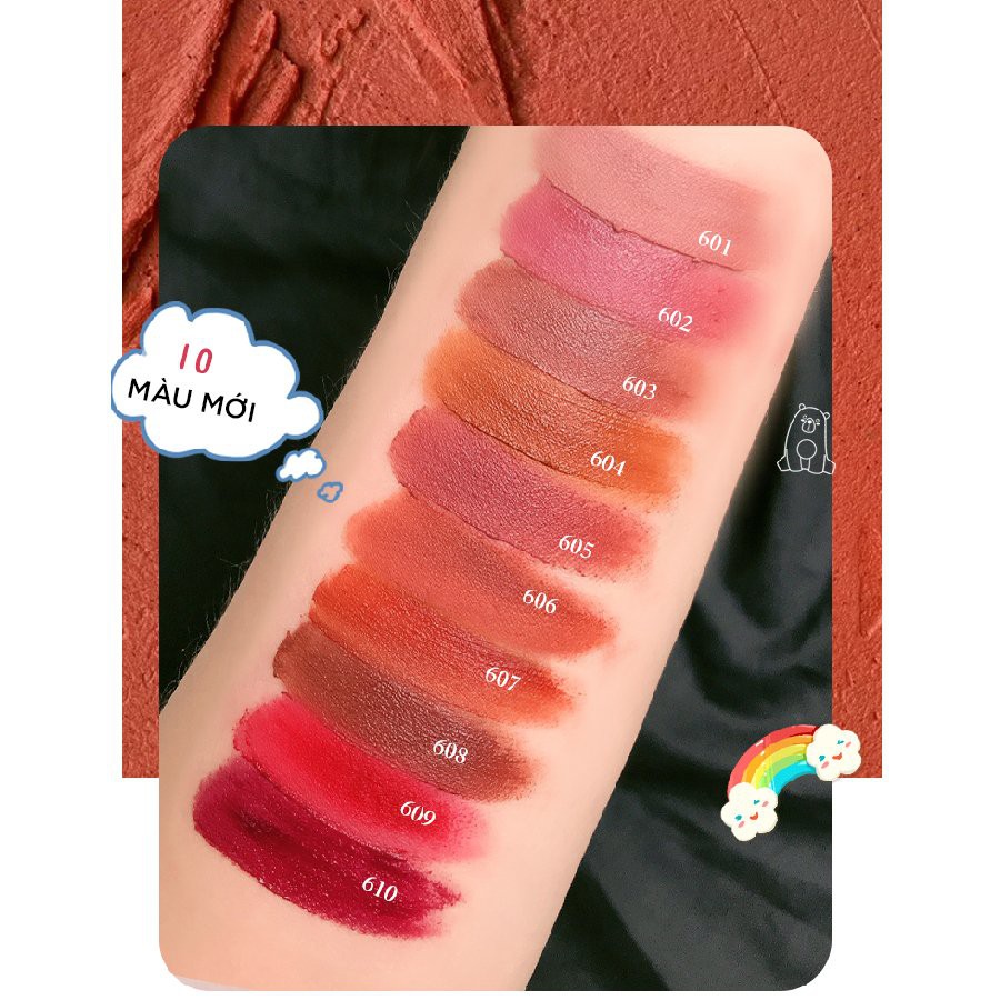 Son kem tím HOLD LIVE  gấu tím mềm mịn sương khói Maddie Bear Soft fog Lip Mud Holdlive HLIV59