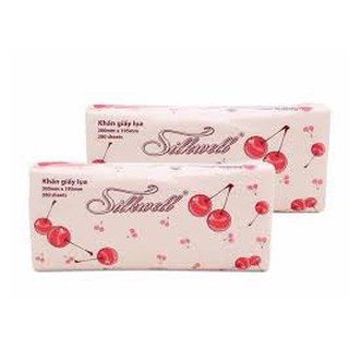 Giấy ăn rút Silkwell đỏ 280 tờ (Hàng Đẹp )