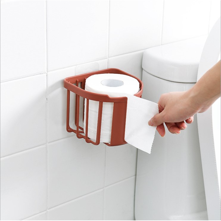 Giỏ đựng giấy vệ sinh bằng nhựa dán tường tiện dụng siêu chắc