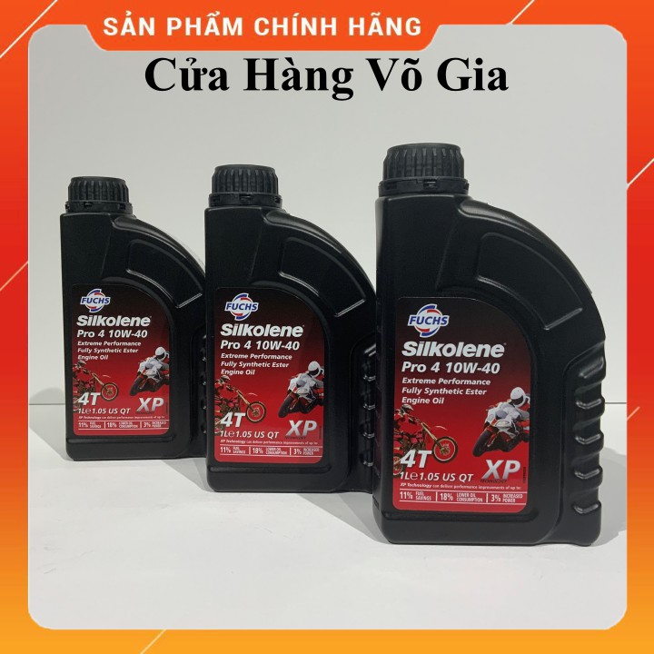 [Mã LIFEAUMAY giảm 10% tối đa 30k đơn 150k] Nhớt Fuchs Silkolene Pro 4 10w40 1L