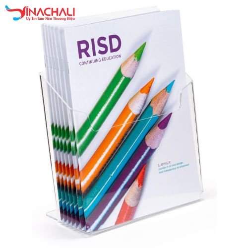 Kệ Mica Đựng Tờ Rơi A4 A5 A6 Uốn Liền Thân