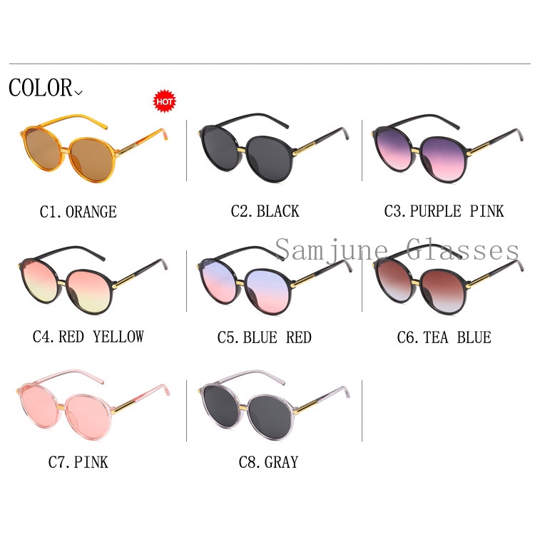 Kính mát Samjune gọng oval phong cách retro trẻ trung