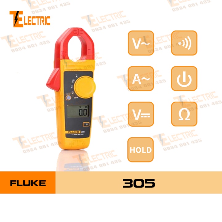 Fluke 305 Ampe Kìm Đo ĐIện Đo Dòng Điện AC 1000A Fluke 305