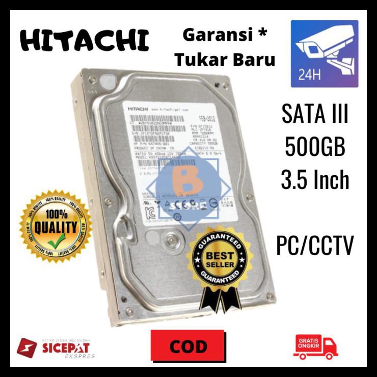 Ổ Cứng Hdd 500gb Sata Hitachi 3.5 "Pc Cctv Ps3 Mpd313