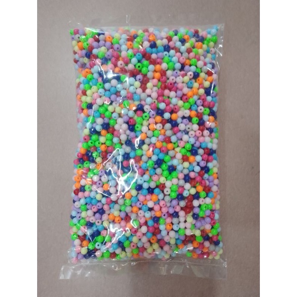Bán sỉ 1bịch 0.5kg/1kg hạt nhựa 6li nhiều màu làm handmade