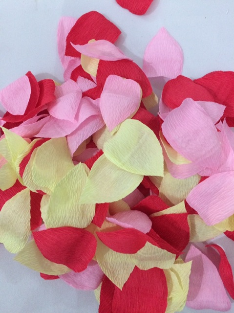 Set 100 cánh hoa hồng giấy cắt sẵn