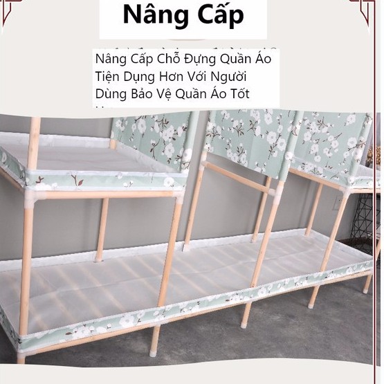 Tủ vải khung gỗ 4 buồng loại 1 TỐT NHẤT TRONG TẦM GIÁ