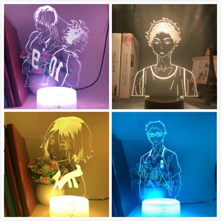Đèn LED 3D hình nhân vật Haikyuu Tsukishima Kei Kenma Kozume trang trí để bàn