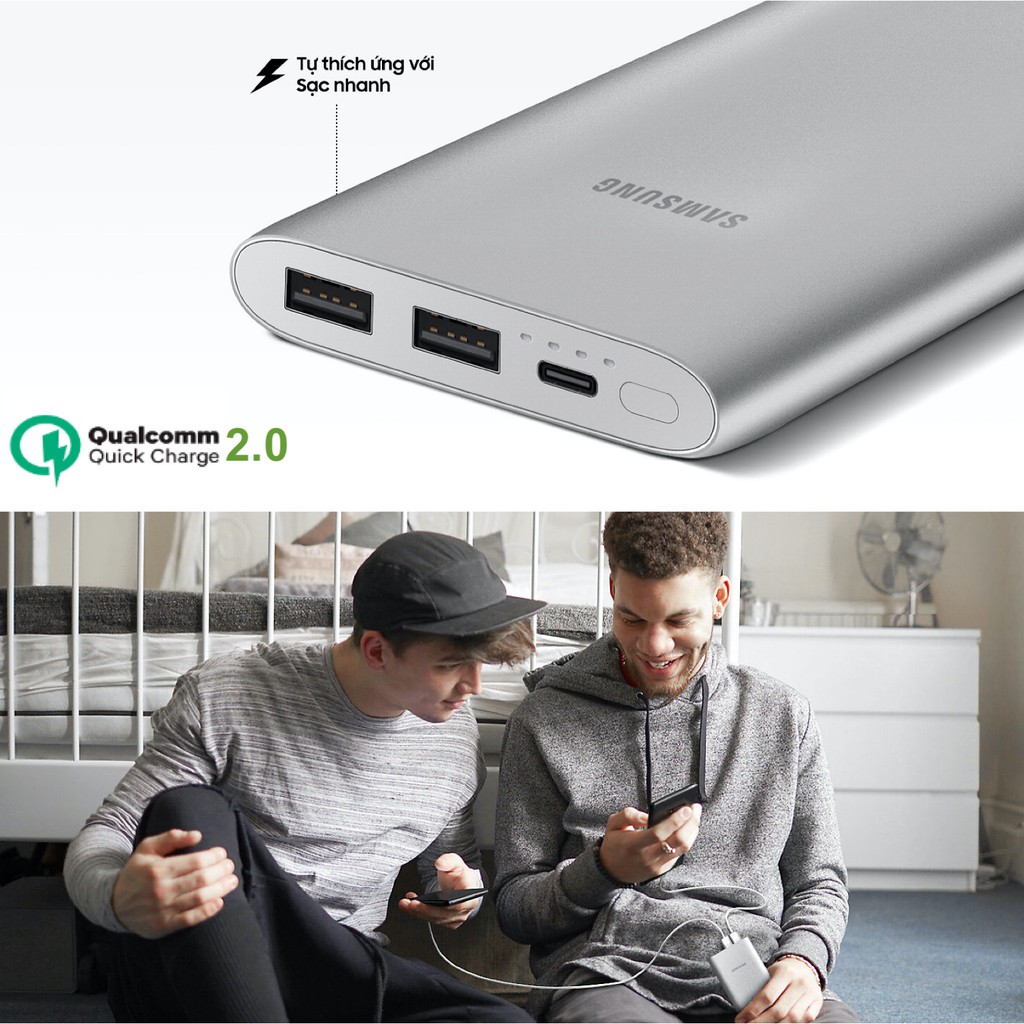 Pin sạc dự phòng Samsung EBP1100C 10000mAh sạc nhanh AFC &amp; QC 2.0