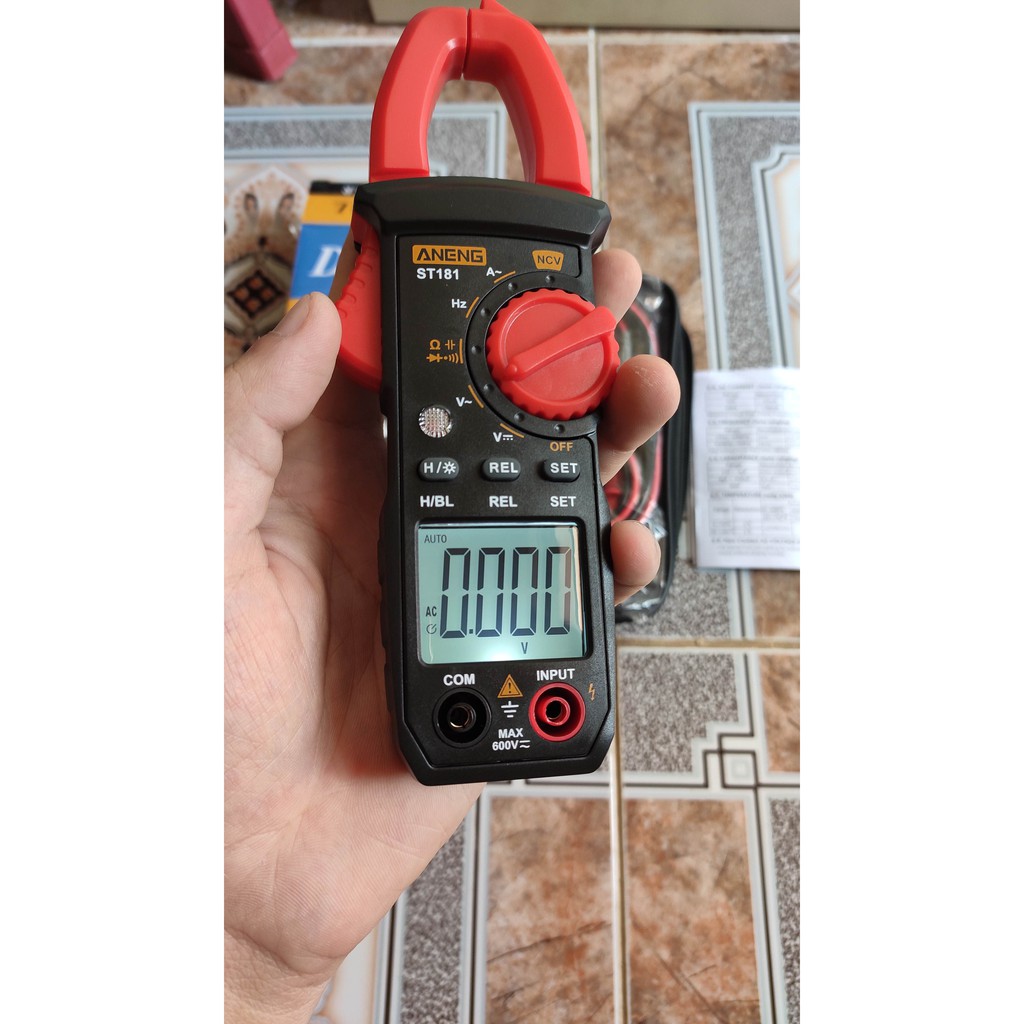 Đồng hồ vạn năng ampe kìm ANENG ST181 giá rẻ đo dòng AC 400A, tần số 4MHz, Tụ 4000uF