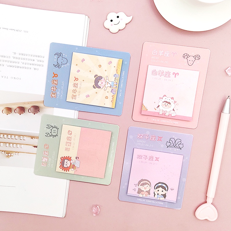 Giấy Ghi Chú Họa Tiết Hoạt Hình Dễ Thương Phong Cách Hàn Quốc