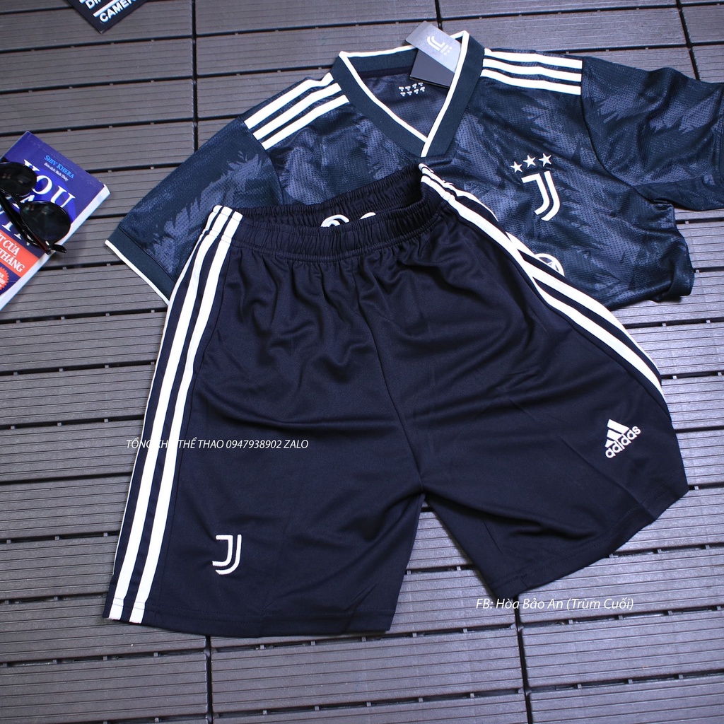 Bộ quần áo đá banh CLB Juventus màu đen mùa 2022/2023 hàng cao cấp Thailand