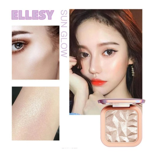 ELLESY Phấn Bắt Sáng Ánh Ngọc Trai Lấp Lánh Trang Điểm Ba Chiều