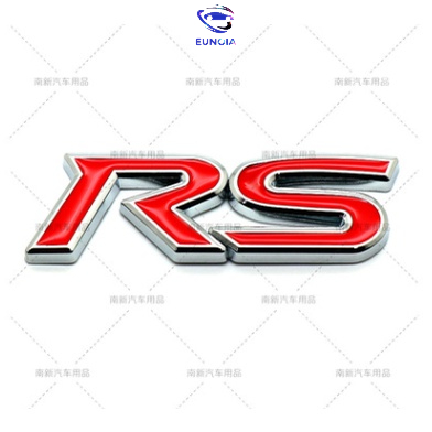 Decal logo kim loại chữ RS dán vành chắn bùn phía sau cho xe hơi CHEVROLET