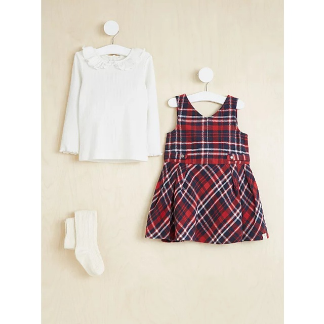 Váy kẻ caro Geo UK săn sale giá cực tốt Size 12-18M đến 1.5-2Y