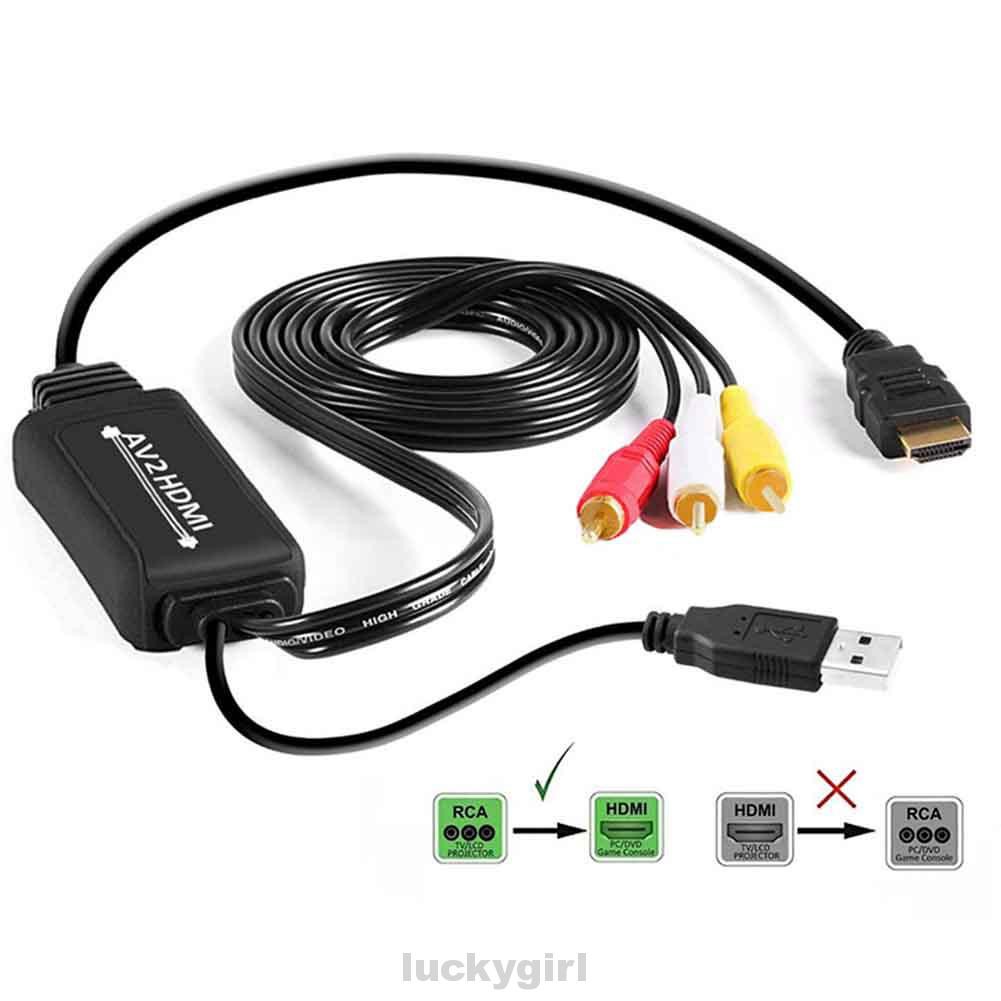 Camera Cable Portable HD 1080P USB For PC Laptop AV CVBS Composite Support PAL NTSC RCA To HDMI Converter