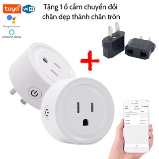 [Tặng ổ cắm chuyển đổi] Mini Smart Wifi Plug - Ổ cắm thông minh kết nối wifi điều khiển bằng điện thoại Tuya